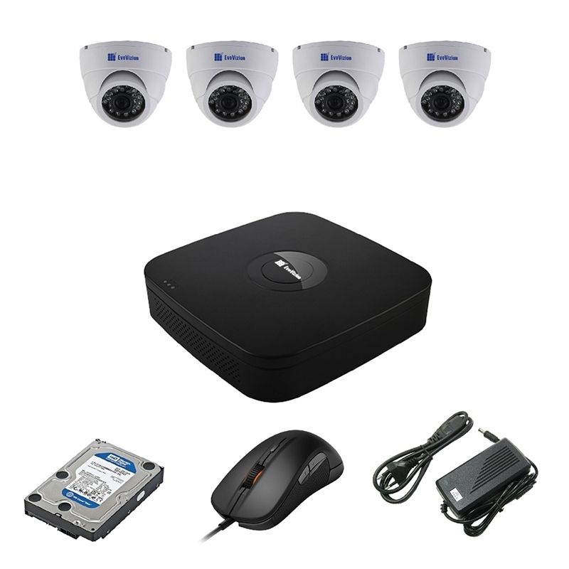 EvoVizion 4DOME-240 + HDD 1 Тб Комплект видеонаблюдения на 4 камеры