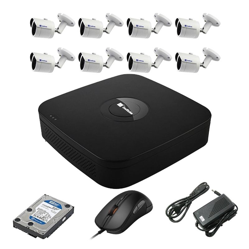 EvoVizion N9 IP-8OUT-240 + HDD 2 Тб Комплект видеонаблюдения на 8 камер