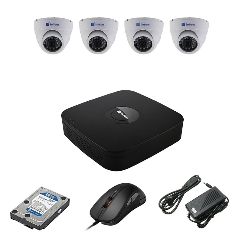 EvoVizion 4DOME-100 + HDD 1 Тб Комплект видеонаблюдения на 4 камеры