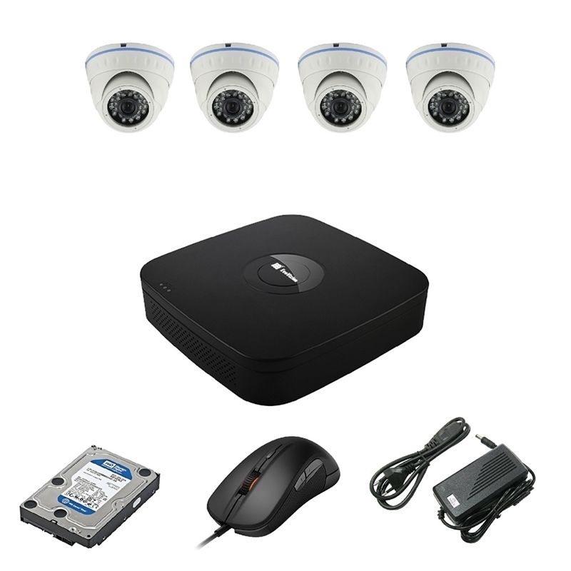 EvoVizion 4DOME-M-100 + HDD 2 Тб Комплект видеонаблюдения на 4 камеры