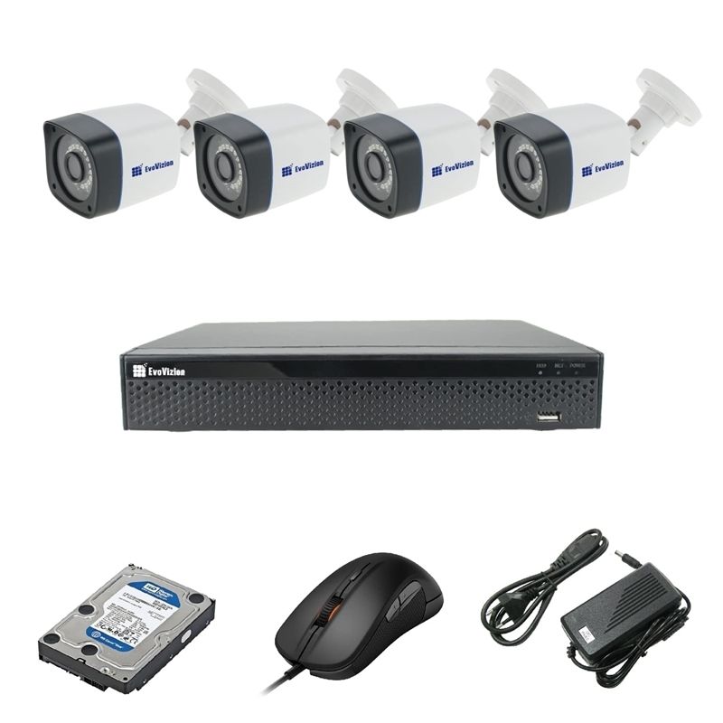 EvoVizion 4OUT-200-эконом + HDD 2 Тб Комплект видеонаблюдения на 4 камеры