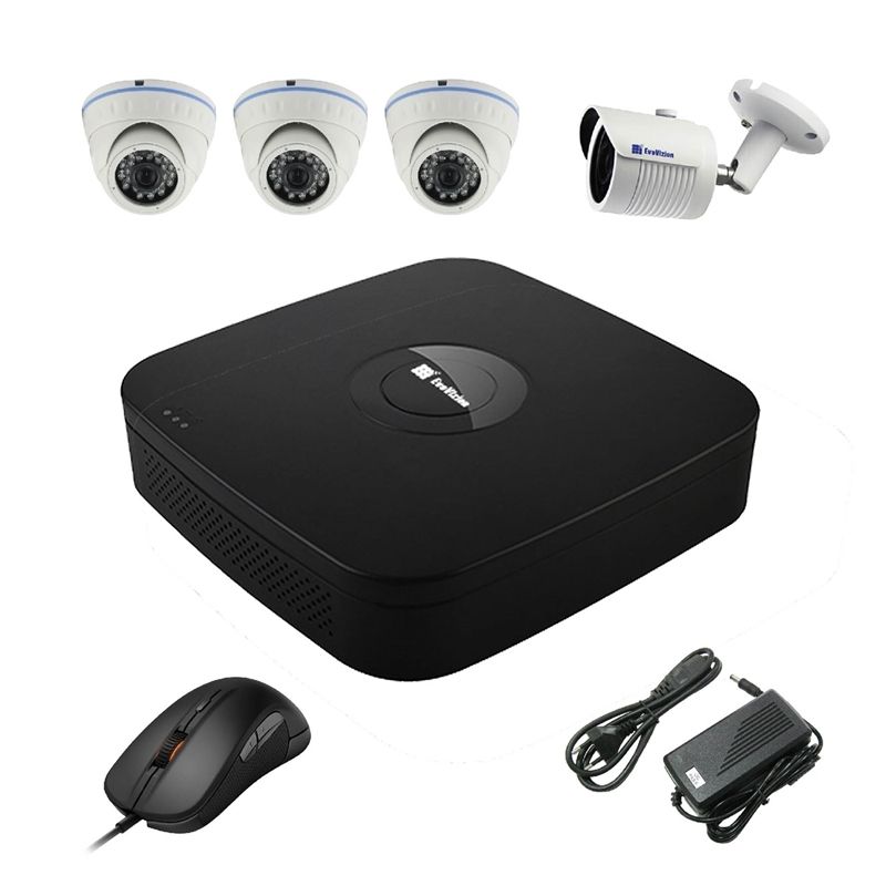 EvoVizion N9 IP-3DOME-M-1OUT-130 Комплект видеонаблюдения на 4 камеры