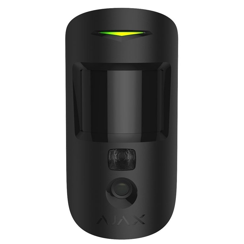 Ajax MotionCam Black Беспроводной датчик движения с фотофиксацией