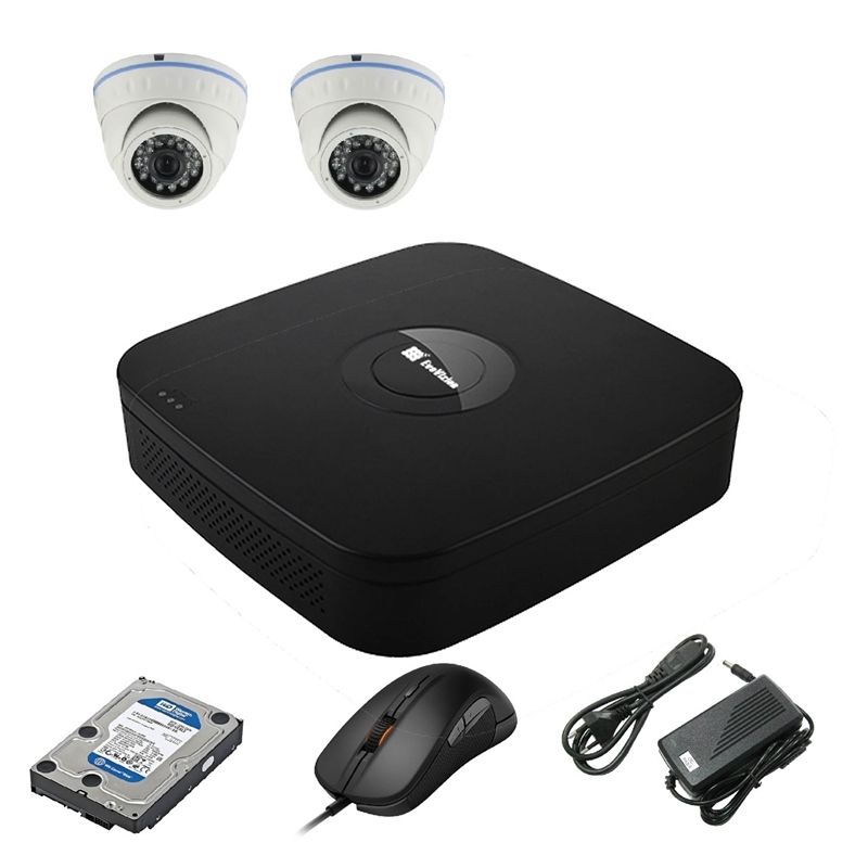 EvoVizion N9 IP-2DOME-M-130 + HDD 1 Тб Комплект видеонаблюдения на 2 камеры