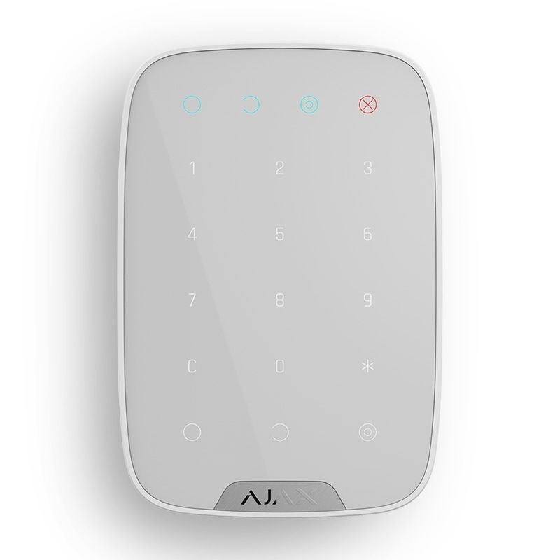 Ajax KeyPad EU White Беспроводная сенсорная клавиатура