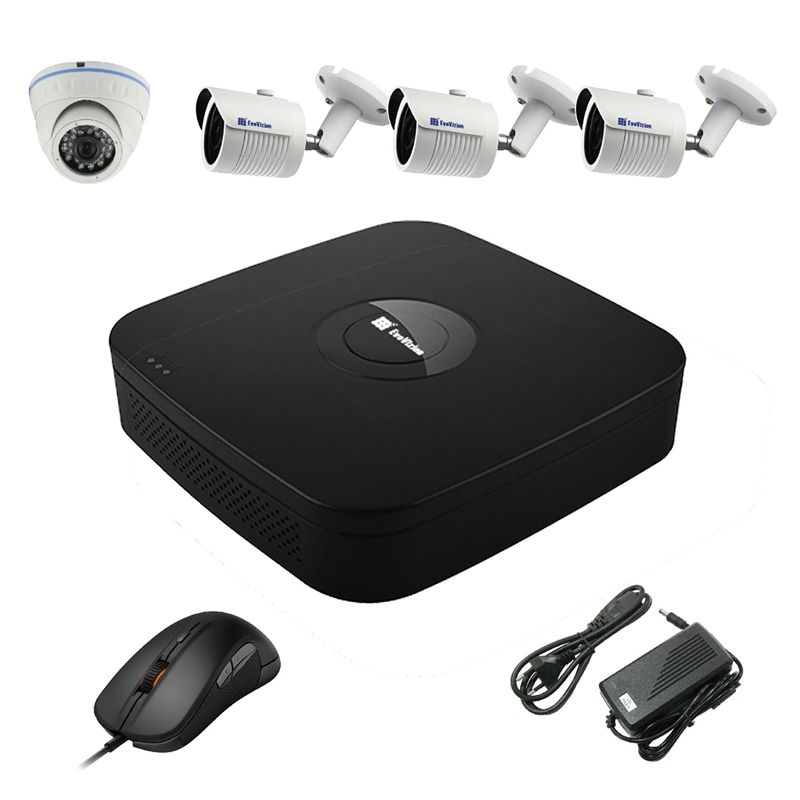 EvoVizion N9 IP-1DOME-M-3OUT-130 Комплект видеонаблюдения на 4 камеры