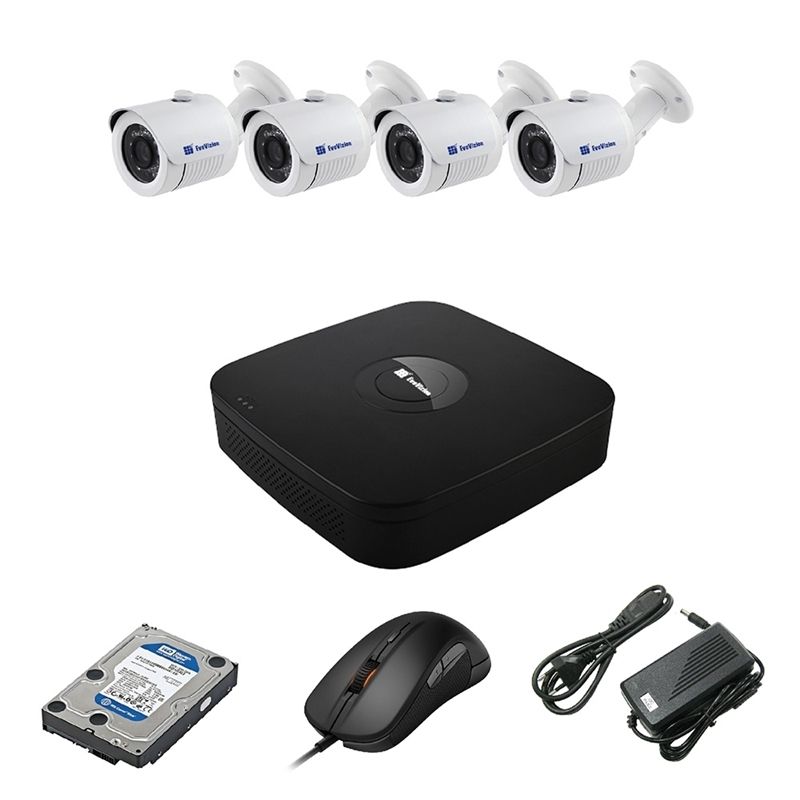 EvoVizion 4OUT-240-LITE + HDD 1 Тб Комплект видеонаблюдения на 4 камеры
